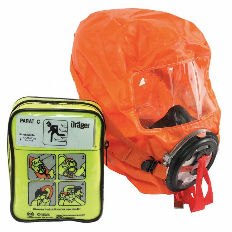 Draeger Fire Escape Hood, Includes Soft Vinyl Yellow Case 53555